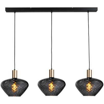 Masterlight 3-lichts hanglamp - goud -Porto met Blossom clear glazen - 2711-05-02-100-3-8