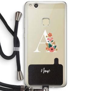 Pink Bouquet: Huawei Ascend P10 Lite Transparant Hoesje met koord