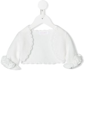Mimilù cardigan à bords volantés - Blanc