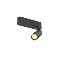 SLV OpbouwspotGrip! M zwart met goud 2700K - 1009070