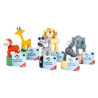 Small Foot houten drukfiguur wilde dieren, set van 6
