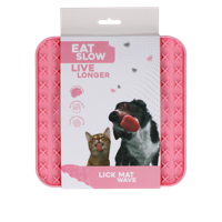 Eat Slow Live Longer Lick Mat Wave Pink - thumbnail