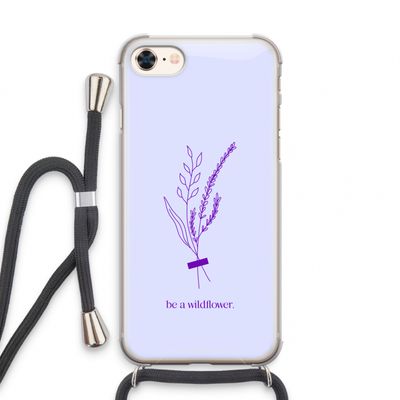 Be a wildflower: iPhone 7 Transparant Hoesje met koord