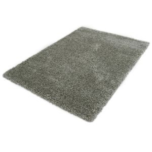 Hoogpolig Vloerkleed Shaggy Deluxe - Zilver - 120 x 170 cm