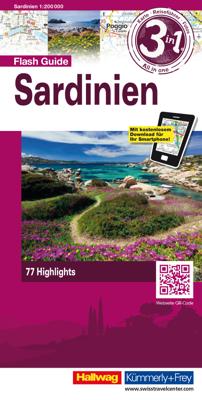 Wegenkaart - landkaart Flash Guide Sardinien - Sardinië | Hallwag