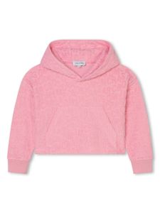 Marc Jacobs Kids hoodie crop à logo en jacquard - Rose