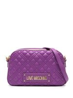 Love Moschino sac à bandoulière matelassé à plaque logo - Violet - thumbnail