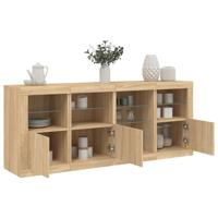 Dressoir met LED-verlichting 164x37x67 cm sonoma eikenkleurig