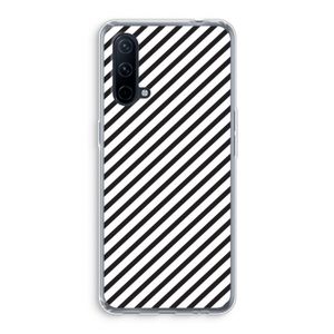 Strepen zwart-wit: OnePlus Nord CE 5G Transparant Hoesje