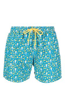 MC2 Saint Barth short de bain à imprimé graphique - Bleu