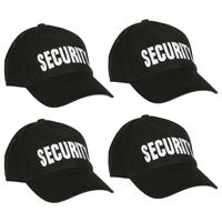 4x stuks security thema baseballcap