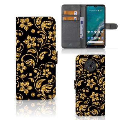 Nokia G50 Hoesje Gouden Bloemen Nokia G50 Hoesje Gouden Bloemen