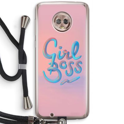 Girl boss: Motorola Moto G6 Transparant Hoesje met koord