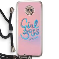 Girl boss: Motorola Moto G6 Transparant Hoesje met koord