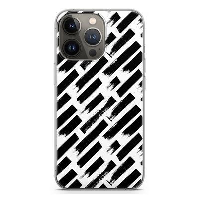 Zwarte vegen: iPhone 13 Pro Transparant Hoesje