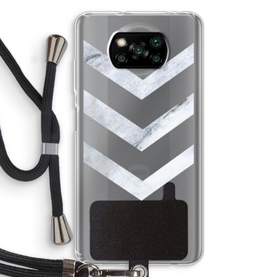 Marmeren pijlen: Xiaomi Poco X3 NFC Transparant Hoesje met koord