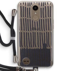 Moroccan stripes: LG K10 (2017) Transparant Hoesje met koord