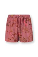 Pip Studio Bob Korte Broek Bodhi Flower Donkerroze XXL - Officiële Webshop