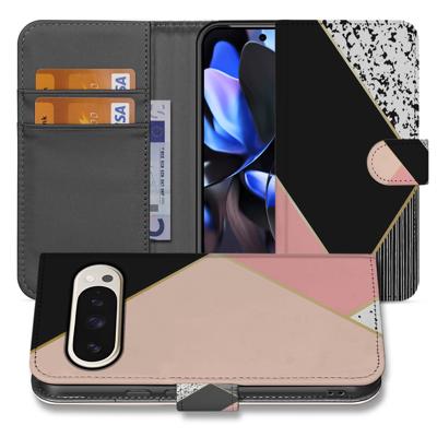 Abstracte Zwart Roze Met Pasjes Google Pixel 10 | 10 Pro | Book Case