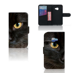 Samsung Galaxy Xcover 4 | Xcover 4s Telefoonhoesje met Pasjes Zwarte Kat