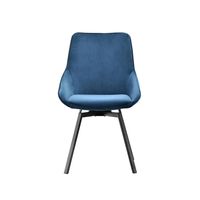 Stoel - Kuipstoel - Blauw - Draaiende stoel - Set van 6