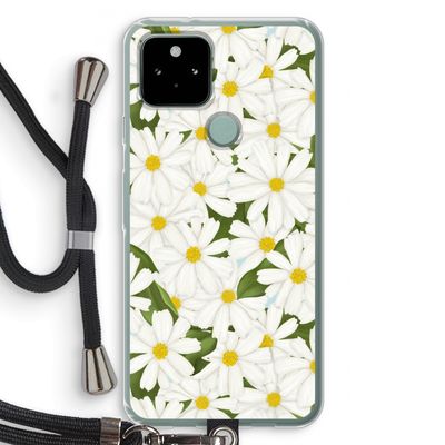 Summer Daisies: Pixel 5 Transparant Hoesje met koord