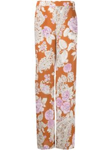 TWINSET pantalon ample à fleurs - Orange