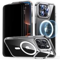 iPhone 16 Pro Max Classic Hybrid with Stash Stand Privacy Protection Bundle Clear