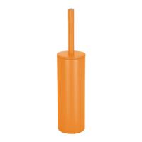 Spirella Luxe Toiletborstel in houder Cannes - oranje - metaal - 40 x 9 cm - met binnenbak - Toiletborstels - thumbnail