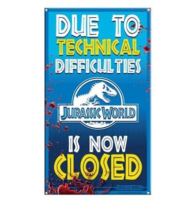 Jurassic World: Ride Closed Metalen Bord
