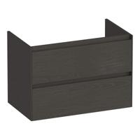 Brauer Inspire - Onderkast 80 cm - met 2 Softclose Lades Greeploos en 1 Sifon Uitsparing - Timber Anthracite