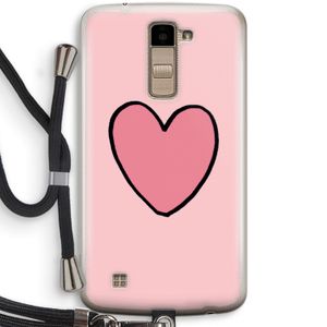 Hartje: LG K10 (2016) Transparant Hoesje met koord