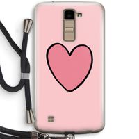 Hartje: LG K10 (2016) Transparant Hoesje met koord