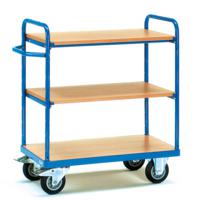 Fetra 8100 Etagewagen Staal Poedercoating Laadvermogen (max.): 400 kg Stralend blauw (RAL 5007) - thumbnail