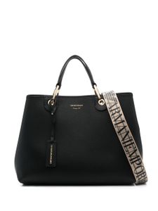 Emporio Armani debossed-logo tote bag - Noir