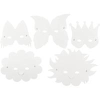 Creativ Company Fantasiemaskers wit, 5st.