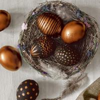 Duni servetten golden nest 24x24cm