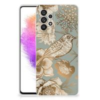 TPU Case voor Samsung Galaxy A73 5G Vintage Bird Flowers - thumbnail