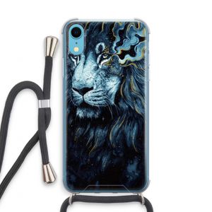Darkness Lion: iPhone XR Transparant Hoesje met koord