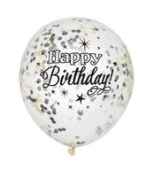 Confetti Ballonnen Happy Birthday - 6 Stuks - Copy