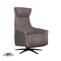 LABEL51 Fauteuil Lund - Taupe - Micro Suede - One Size LABEL51 Fauteuil Lund - Taupe - Micro Suede - One Size