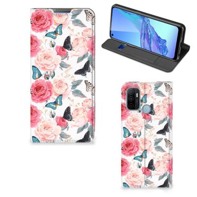OPPO A53 | A53s Smart Cover Butterfly Roses OPPO A53 | A53s Smart Cover Butterfly Roses