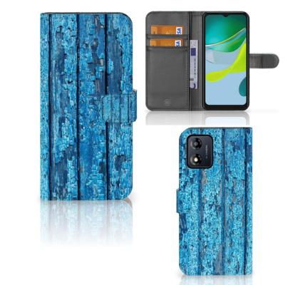Motorola Moto E13 4G | Book Style Case | Wood Blue
