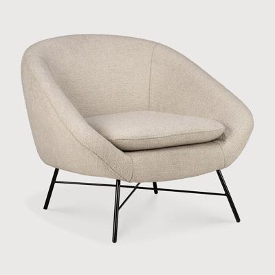 Ethnicraft Fauteuil 'Barrow' Structuurstof, kleur Off White