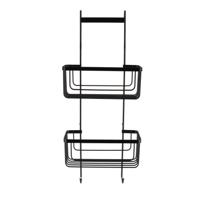 Tendance Hangend Doucherekje - zwart - 2-laags - 25 x 60 cm - RVS - zonder boren Tendance Hangend Doucherekje - zwart - 2-laags - 25 x 60 cm - RVS - zonder boren