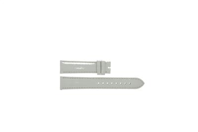 Horlogeband Burberry BU9128 Leder Wit 18mm