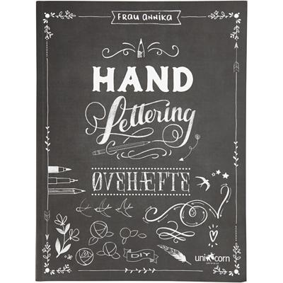 Handlettering - Oefeningen, afm 21x28 cm, dikte 1 cm, Aantal pagina&apos;s 63, 1 stuk, Deense tekst