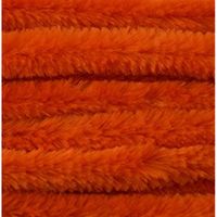 10x Oranje chenille draad 14 mm x 50 cm