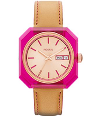 Horlogeband Fossil ES3539 Leder Bruin 18mm