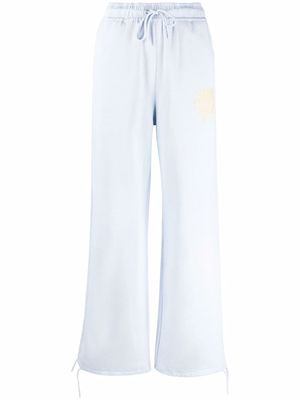 GANNI pantalon de jogging Isoli à lien de resserrage - Bleu